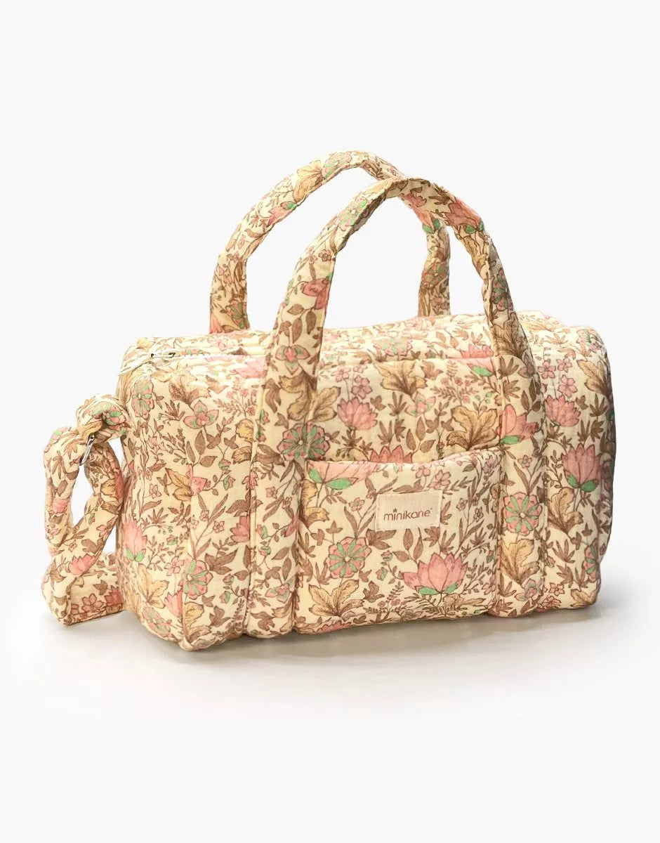 Sac à langer poupée en gaze de coton Indienne  rosée - MINIKANE