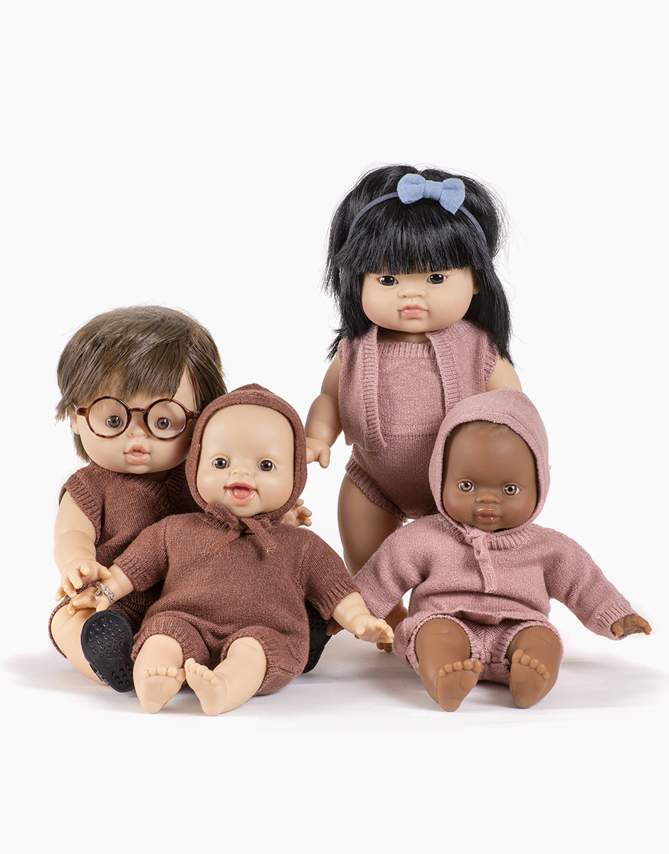 Babies – Béguin Élie en tricot caramel chiné