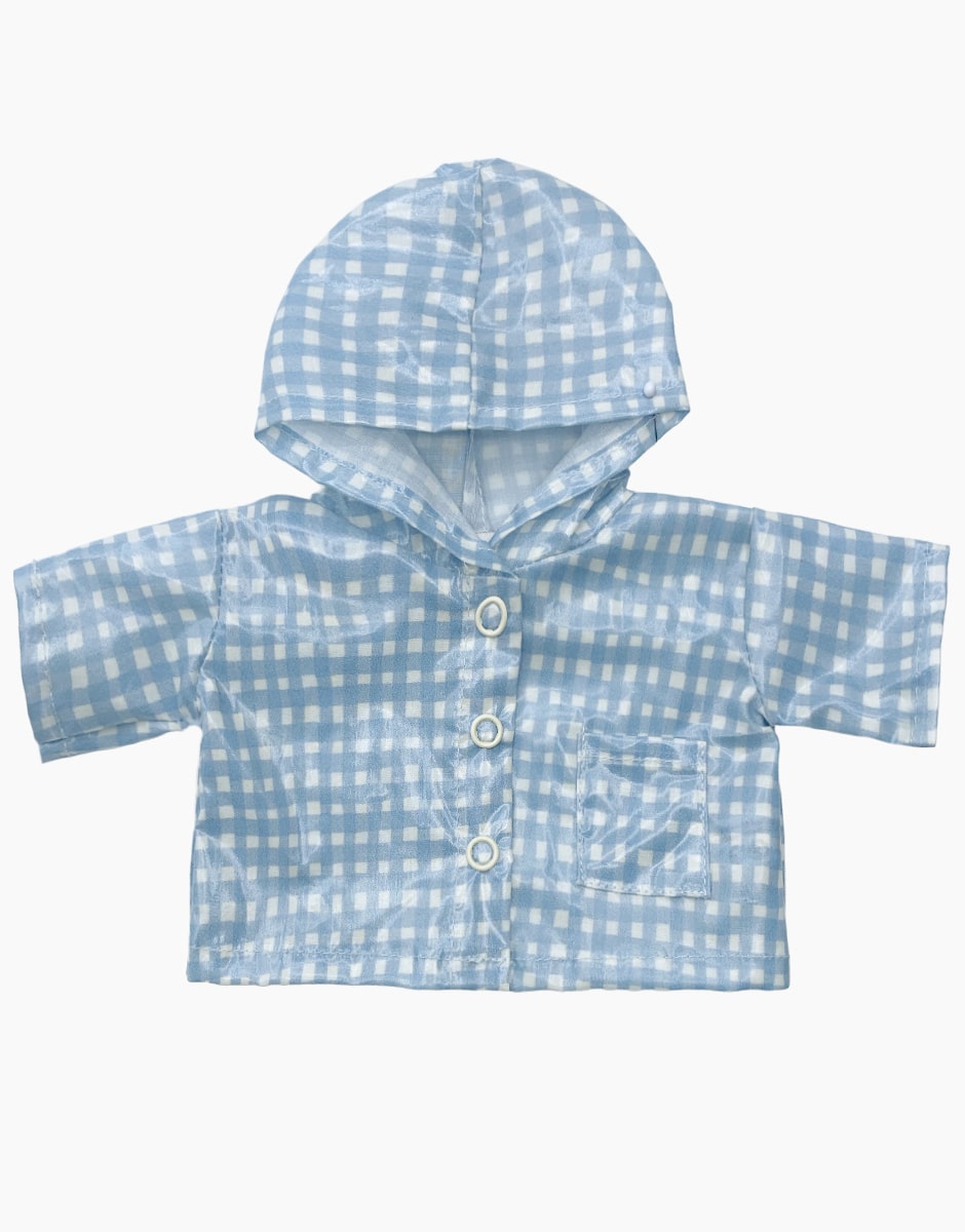 Babies – Imperméable Clotaire en coton enduit Vichy bleu