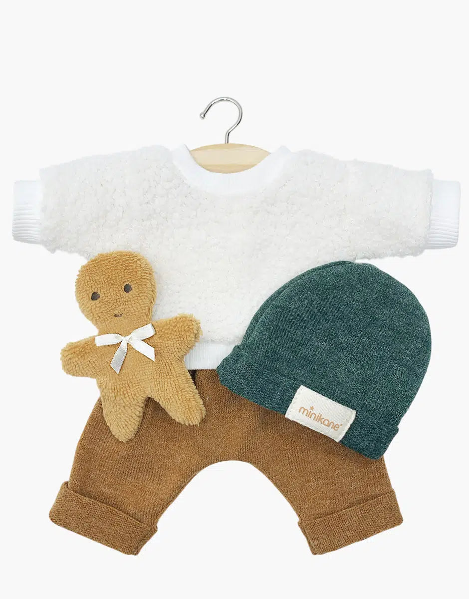 Gordis - Ensemble 3 pièces « Bonhomme Pain d’épices » caramel avec doudou