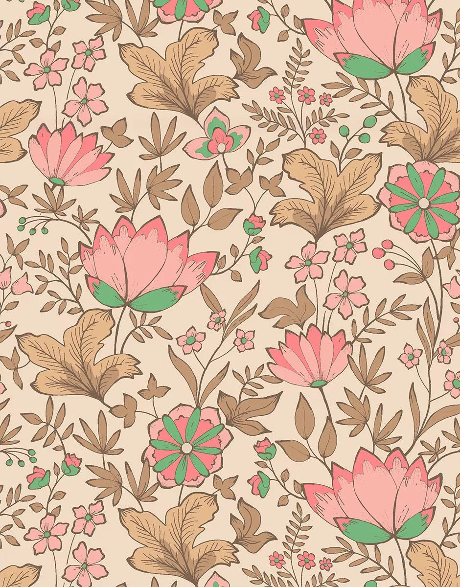 Robe Faustine sans manches en gaze de coton Indienne rosée - Minikane