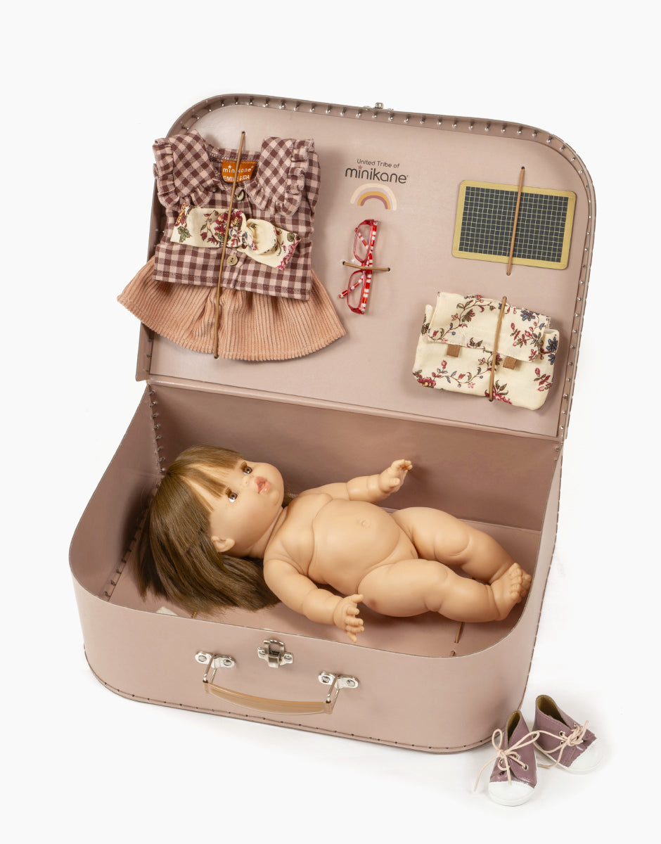 Emile & Ida - Ma Valise d'antan "Back to school" Fille Orchid & Vichy - Yzé