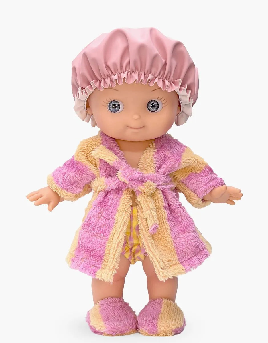 Alice à la maison et son ensemble de bain rayé rose