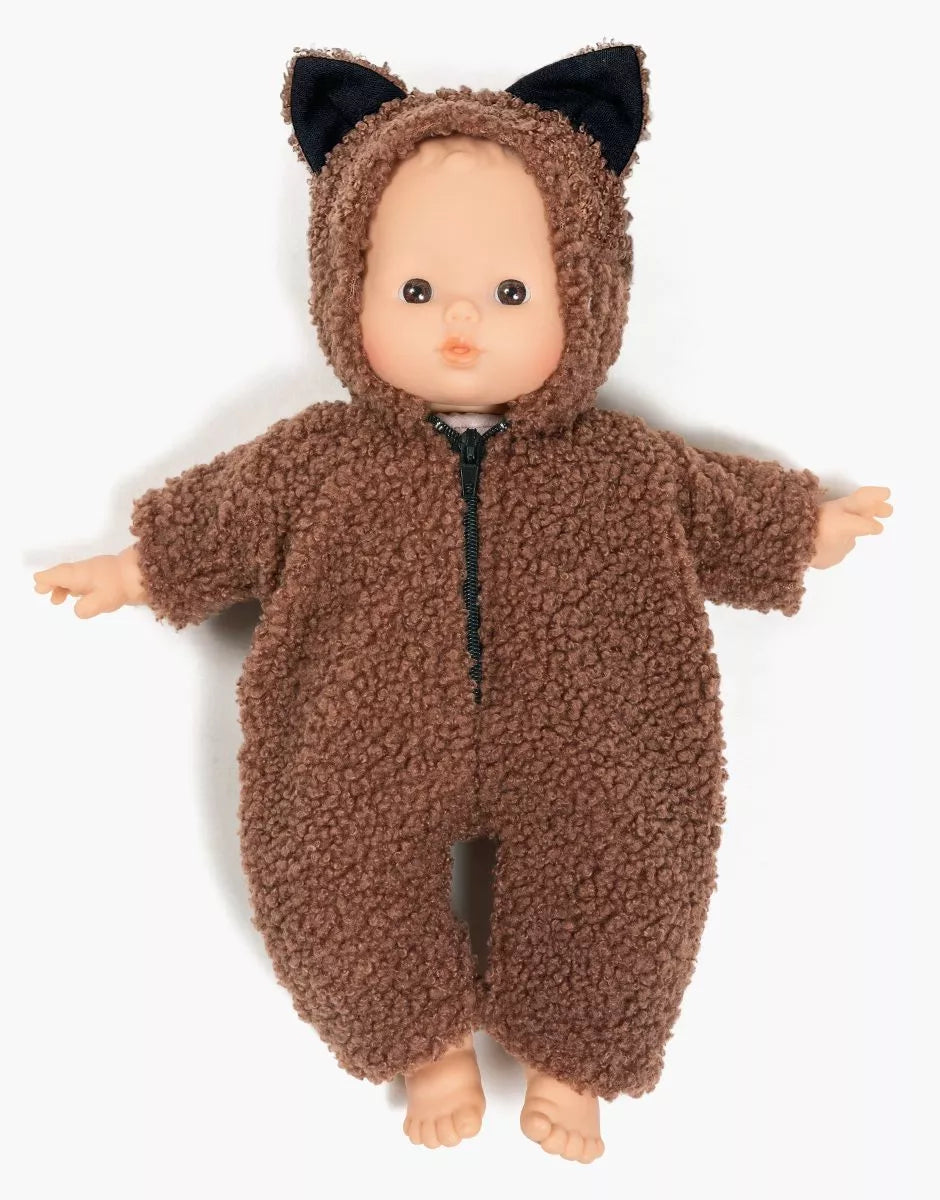 Babies – Combinaison Halloween P’tit chat en bouclette marron - MINIKANE