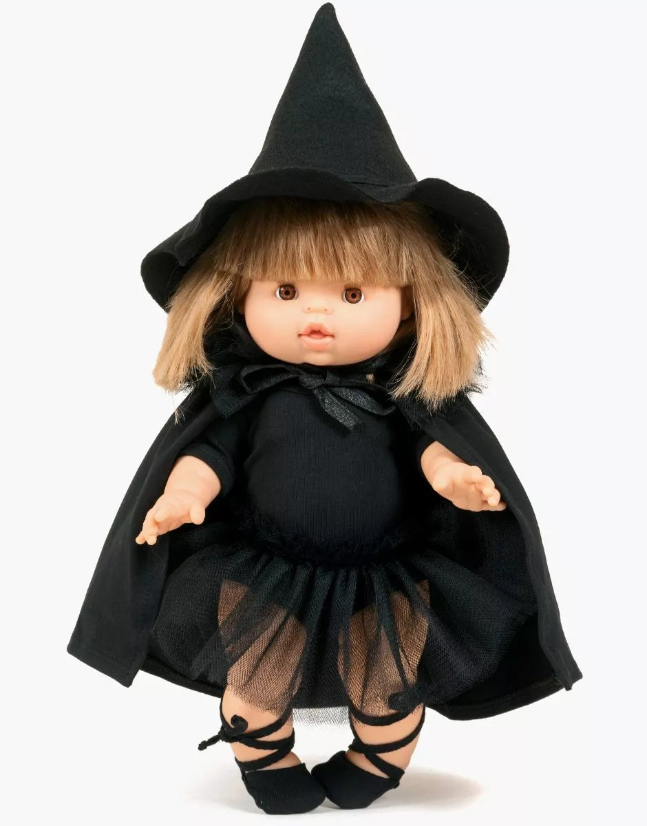 Les P’tits Déguiz’ – Ensemble Halloween P’tite sorcière noir avec chapeau et balais - MINIKANE