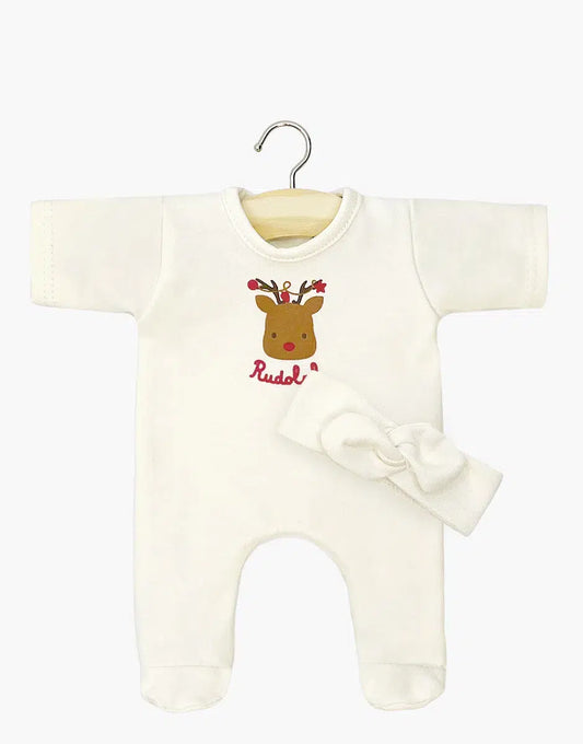 Babies – Dors bien Ange et son headband en jersey écru « Rudolph »