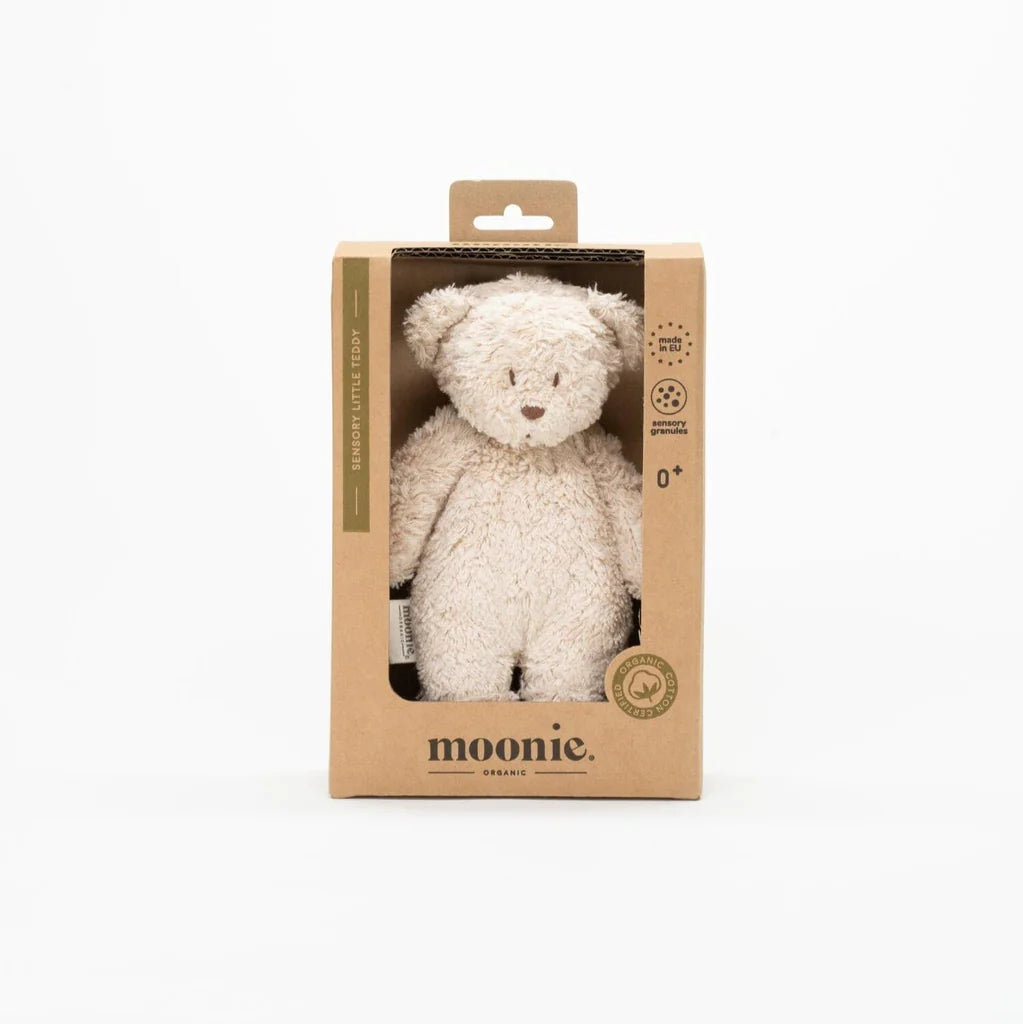 Peluche Moonie Petit ours sensoriel bio sable