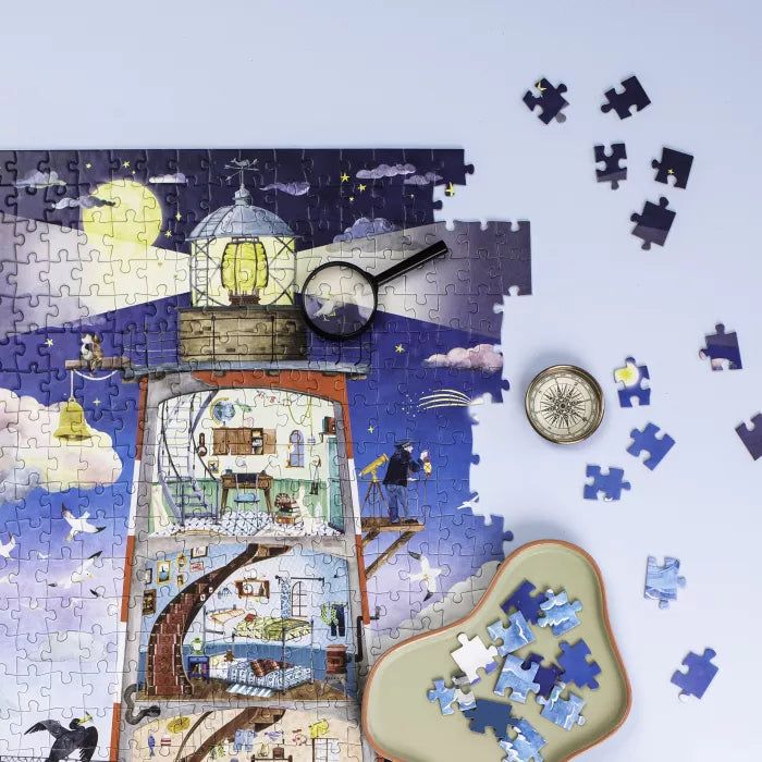 Puzzle phare 500 pièces - Le jardin du moulin