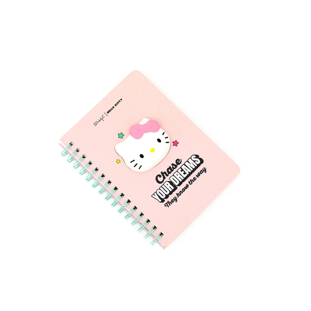 Carnet A5 avec squishy Hello Kitty - Chase your dreams, they know the way