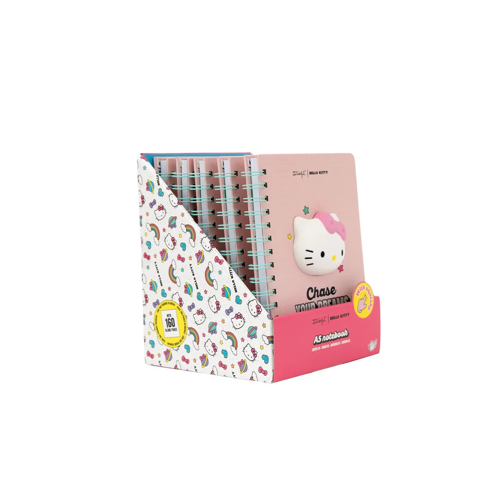 Carnet A5 avec squishy Hello Kitty - Chase your dreams, they know the way