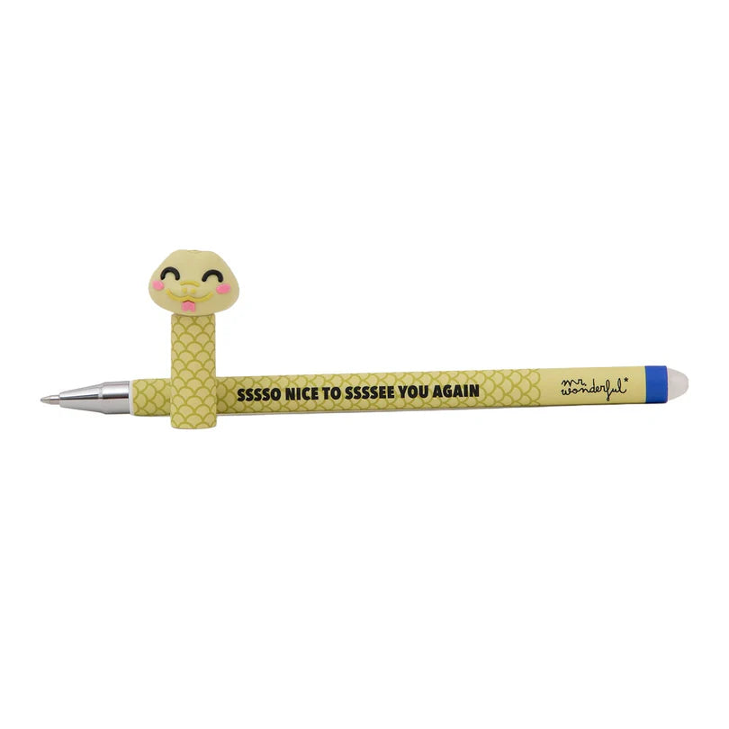 Set de 3 stylos effaçables Bo-Bo animal print - Serpent, Léopard et Zèbre