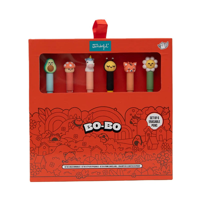 Set de 6 stylos effaçables Bo-Bo - Animaux