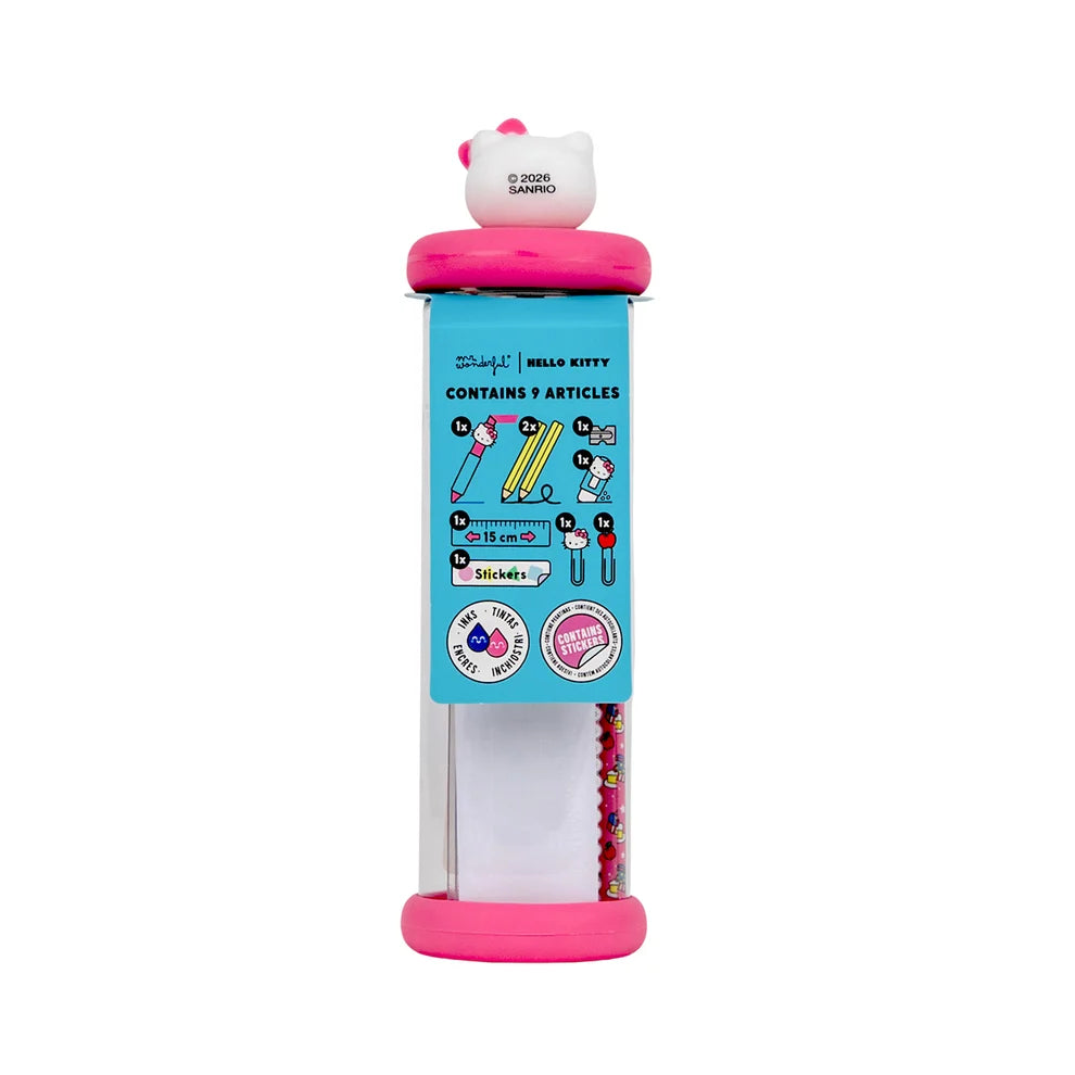 Trousse rigide avec accessoires d'écriture - Hello Kitty
