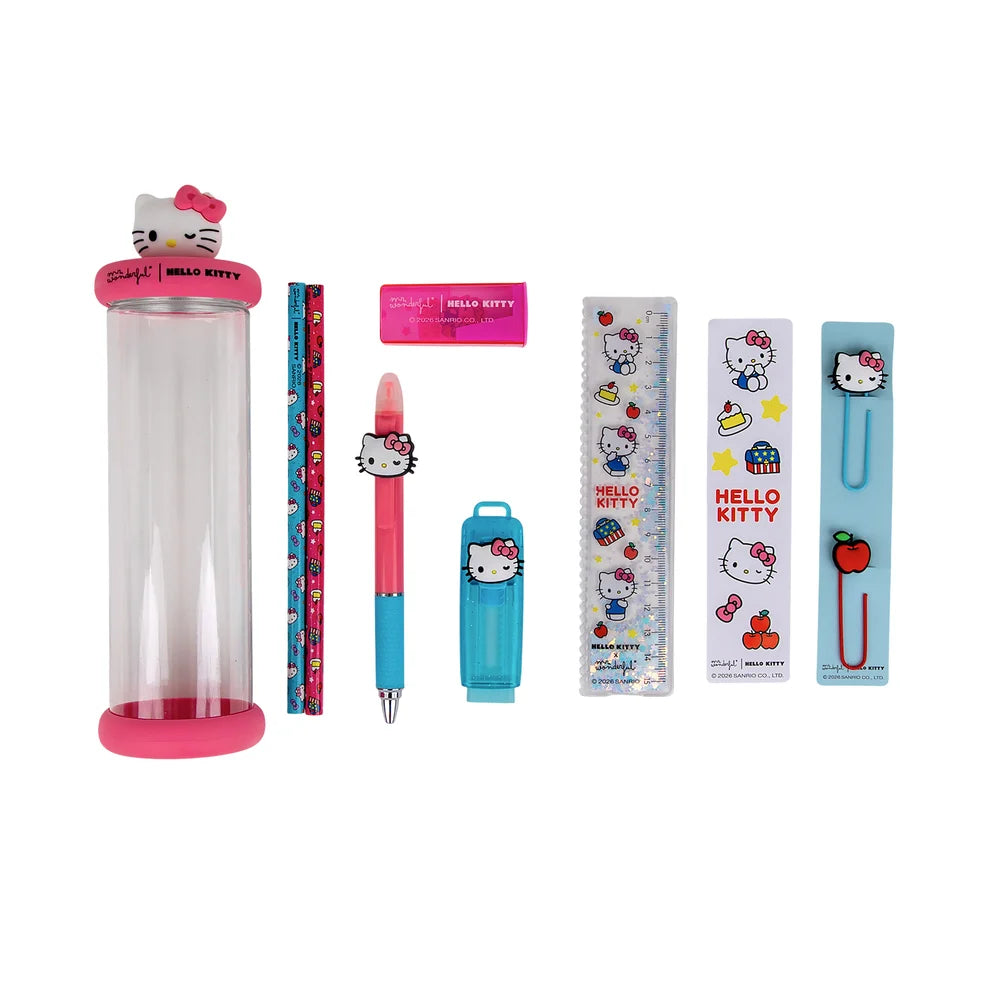 Trousse rigide avec accessoires d'écriture - Hello Kitty