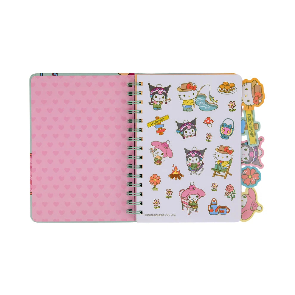 Carnet A5 avec intercalaires Hello Kitty & Friends - Camping