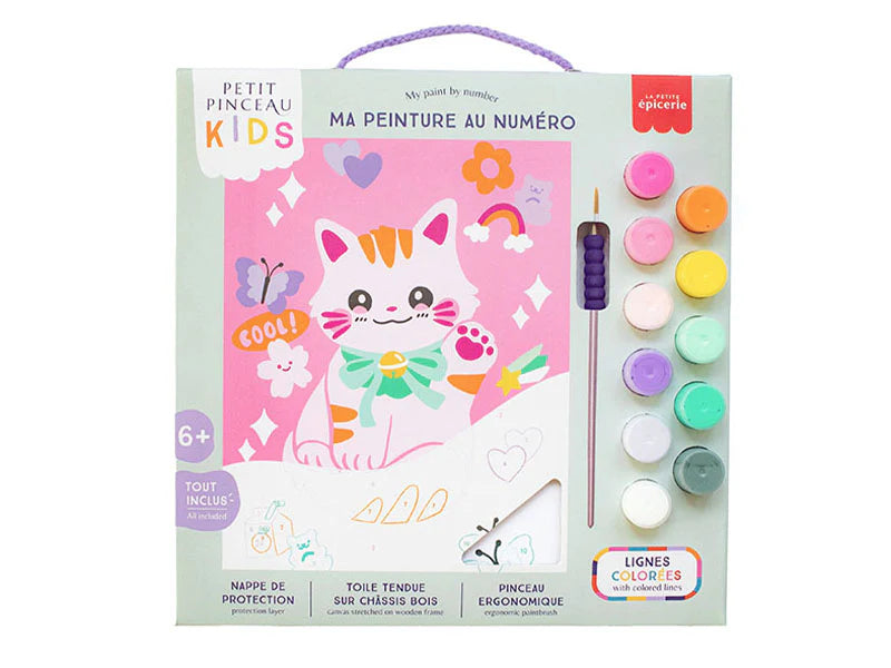 Petit Pinceau Kids - Maneki Neko chat - peinture au numéro