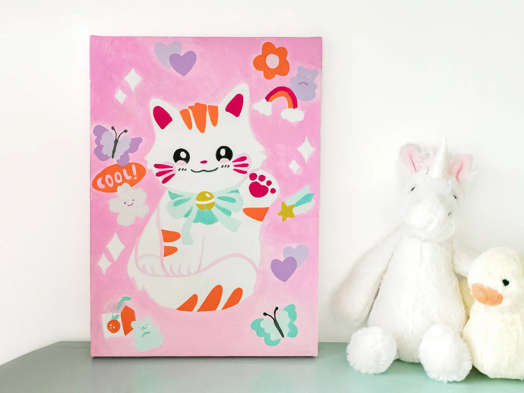 Petit Pinceau Kids - Maneki Neko chat - peinture au numéro
