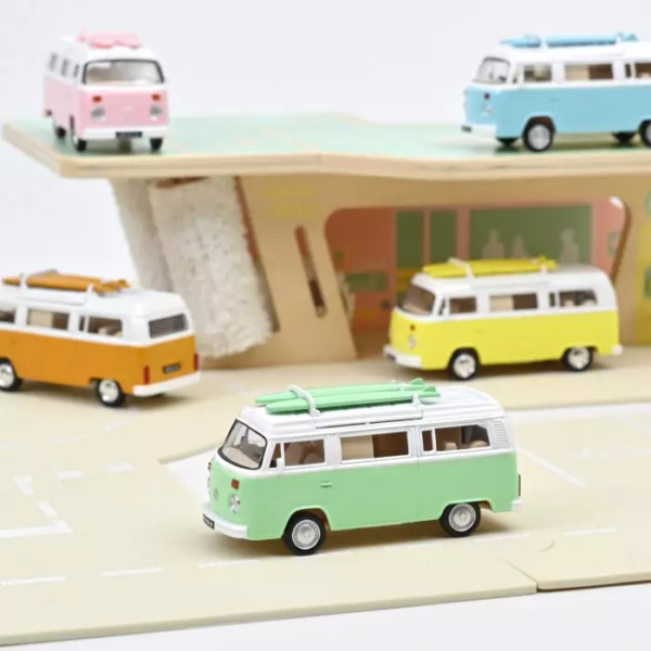 VW Combi T2b Camper Van 1973 Vert Pastel Jet-car 1/43 - Norev