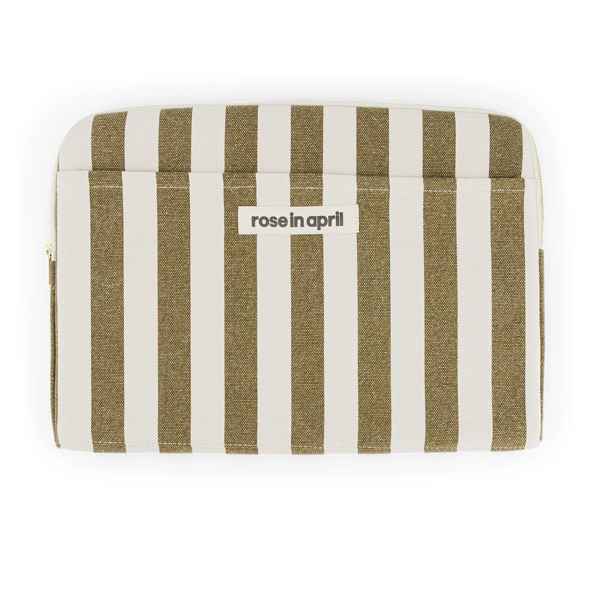 Housse d'ordinateur Octave  Rayures Olive / Greige