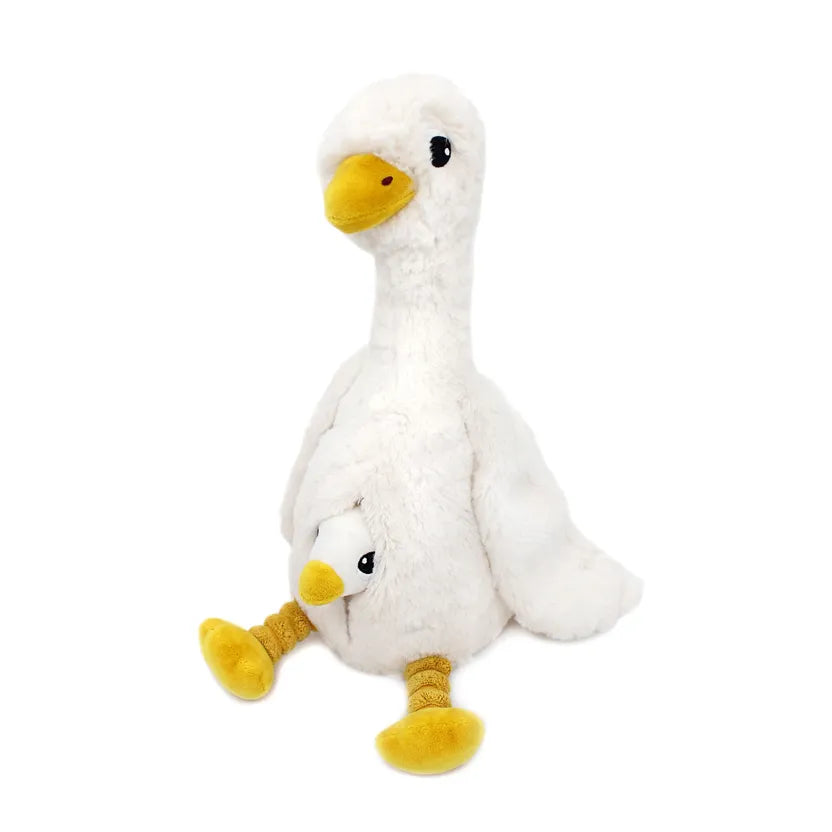 PTIPOTOS BY LES DEGLINGOS PELUCHE MAMAN BEBE JEBONGOU L'OIE BLANCHE