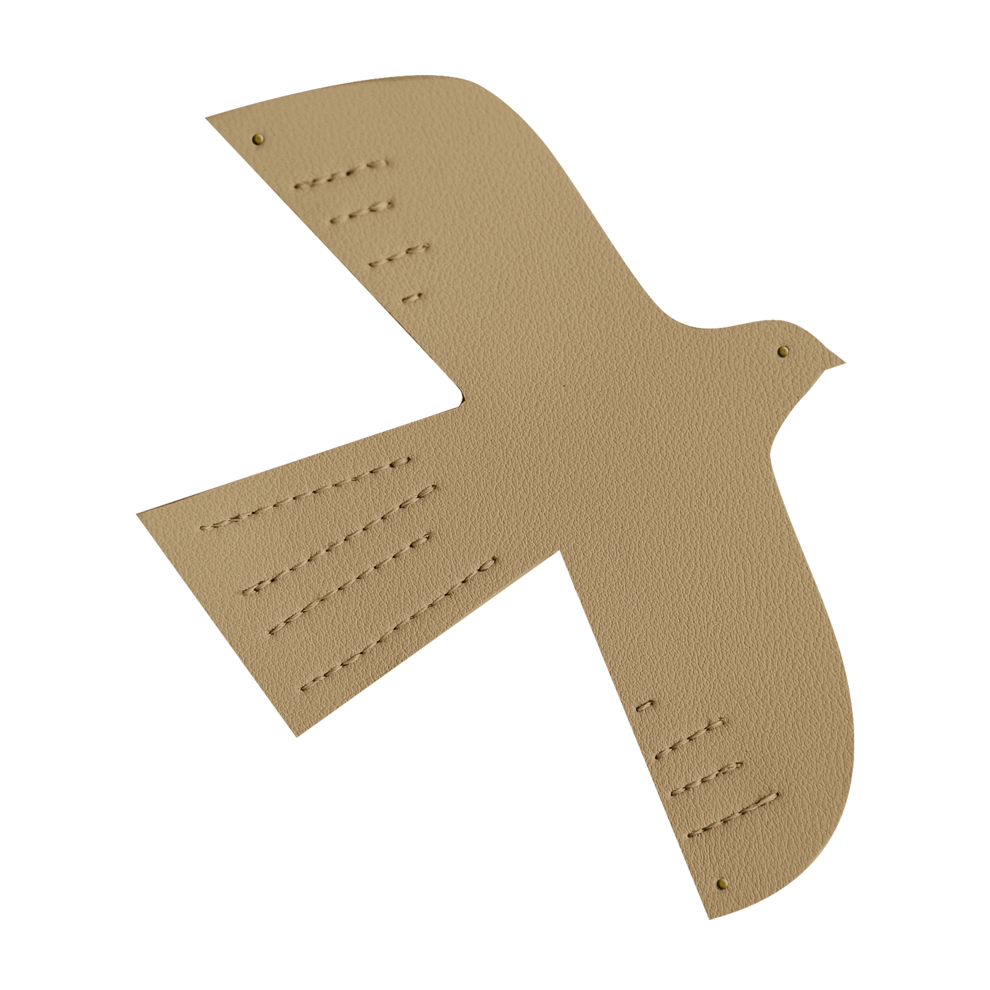 Oiseau en cuir - taille M - Caramel