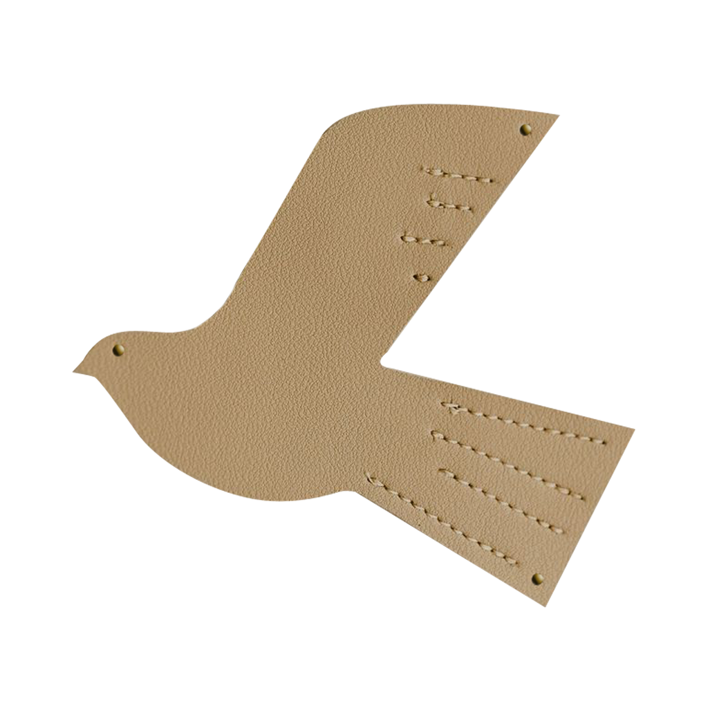 Oiseau en cuir - taille S - Caramel