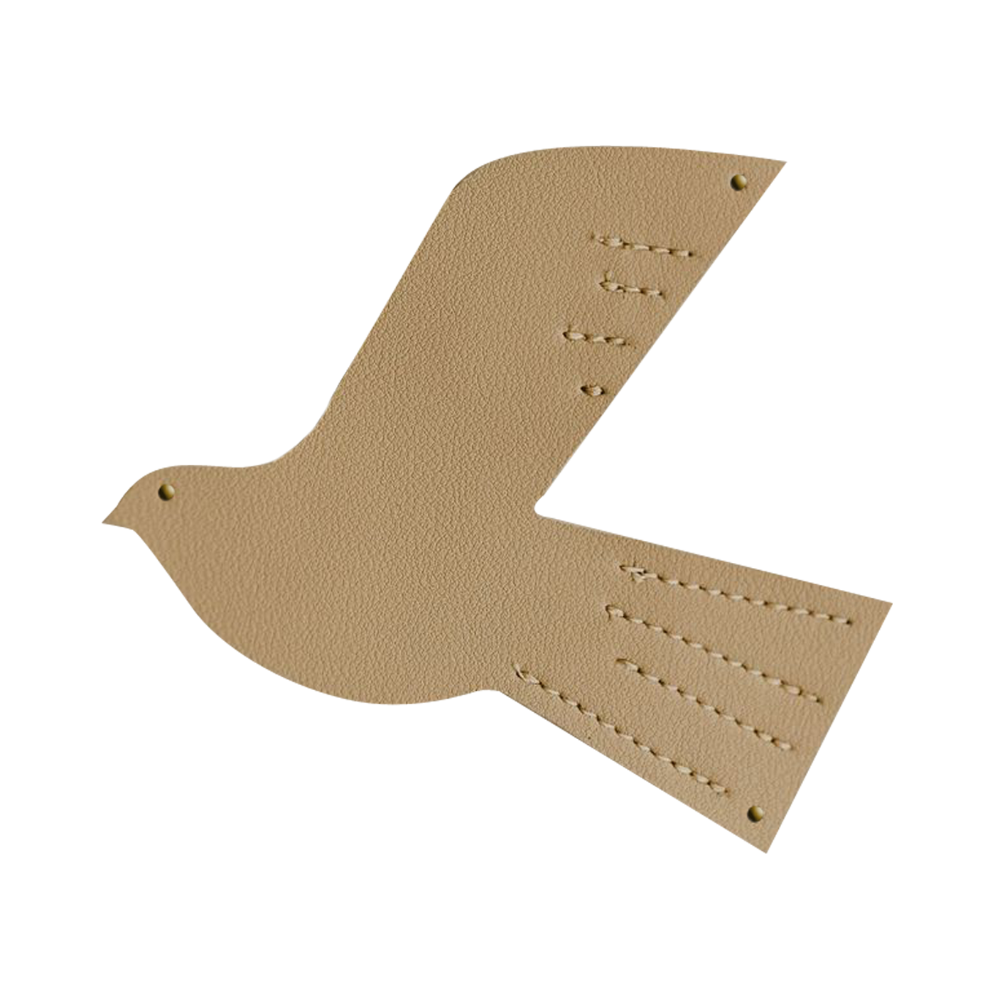 Oiseau en cuir - taille S - Caramel