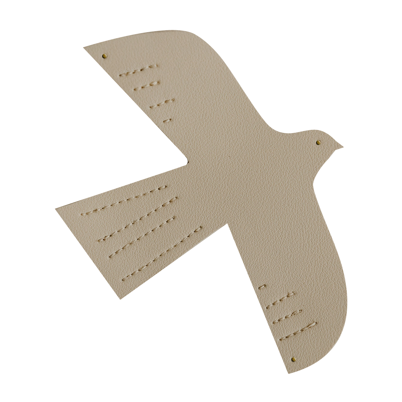 Oiseau en cuir - taille M - Beige