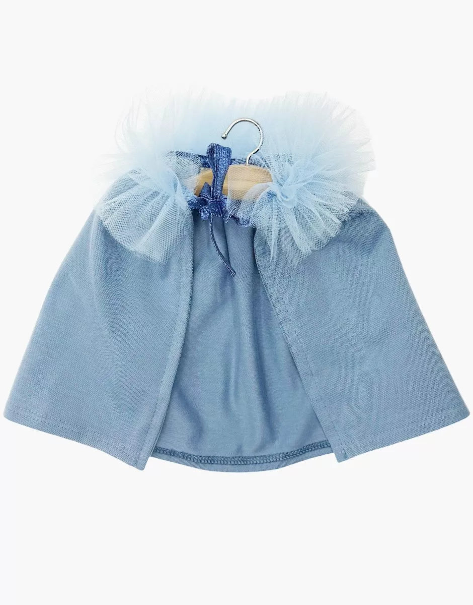 Gordis - Cape de danseuse Oxana en jersey bleu cobalt et tulle ciel