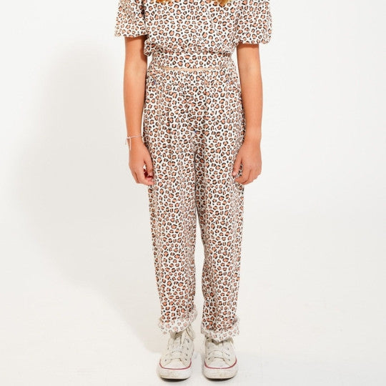 Pantalon - écru / léopard