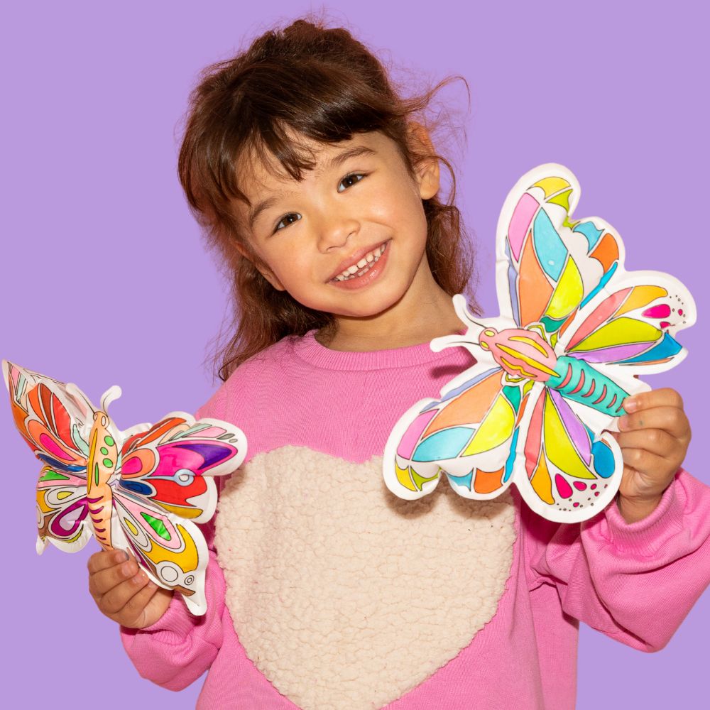 Coloriages gonflables Papillon + strass