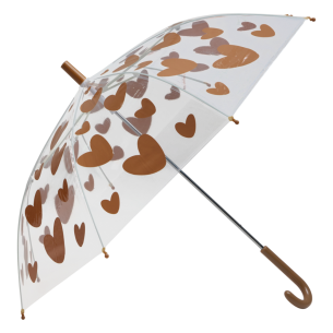 Parapluie coeurs - Marron