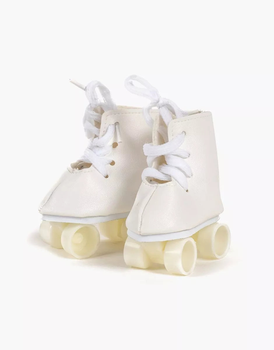 Gordis - Paire de patins à roulettes en simili cuir blanc