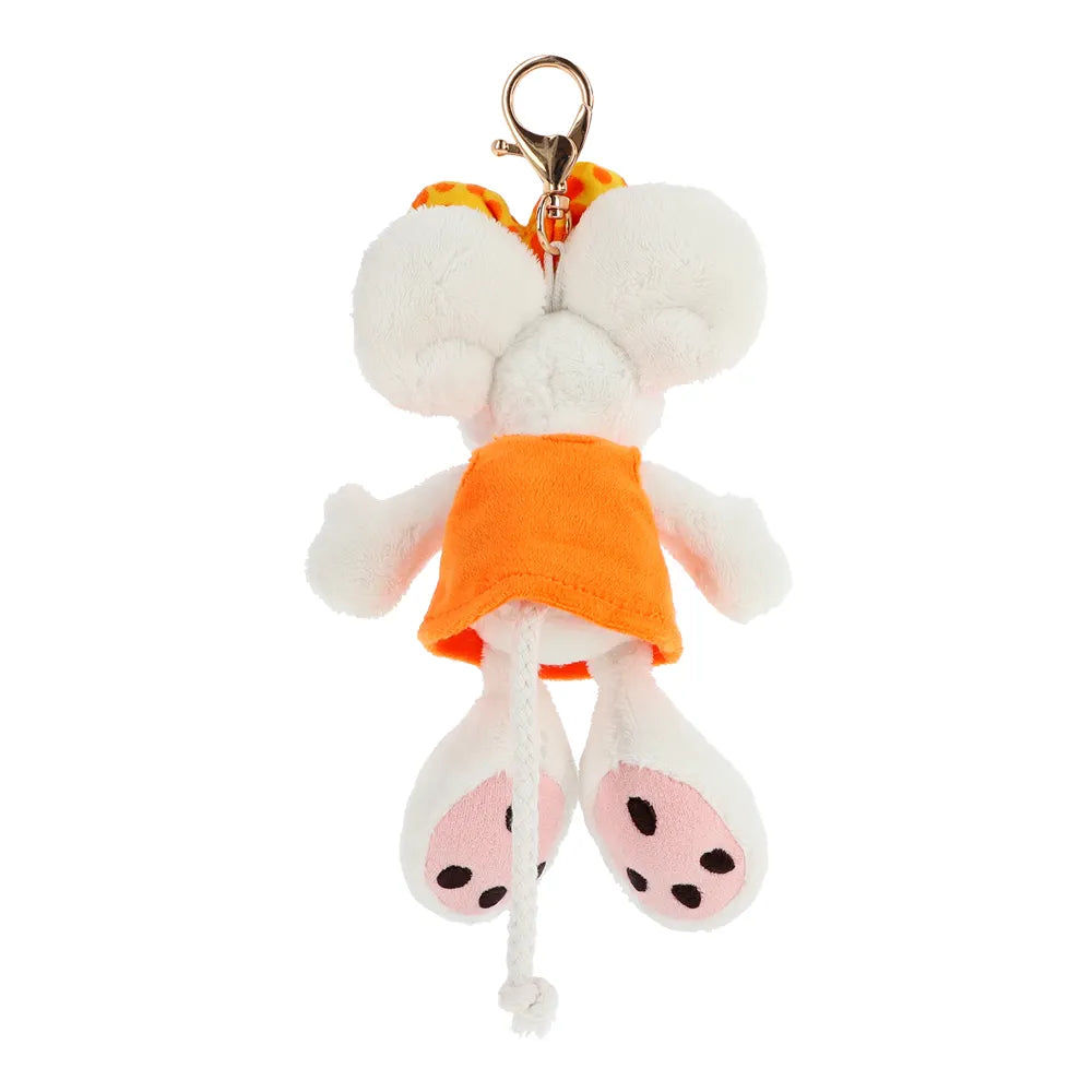 Porte-clés peluche Diddlina en robe orange 15cm