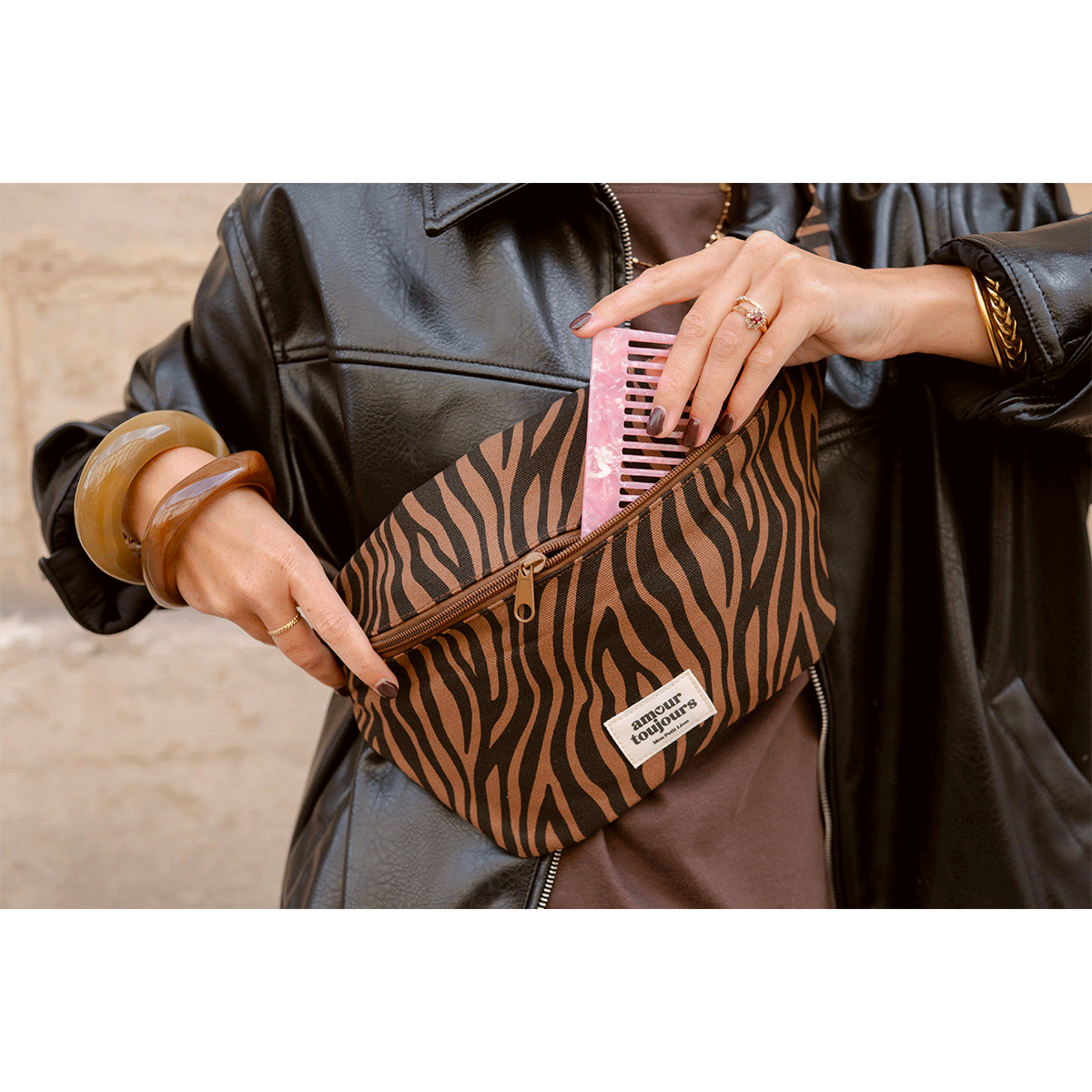 Peigne à cheveux - ♡ - rose