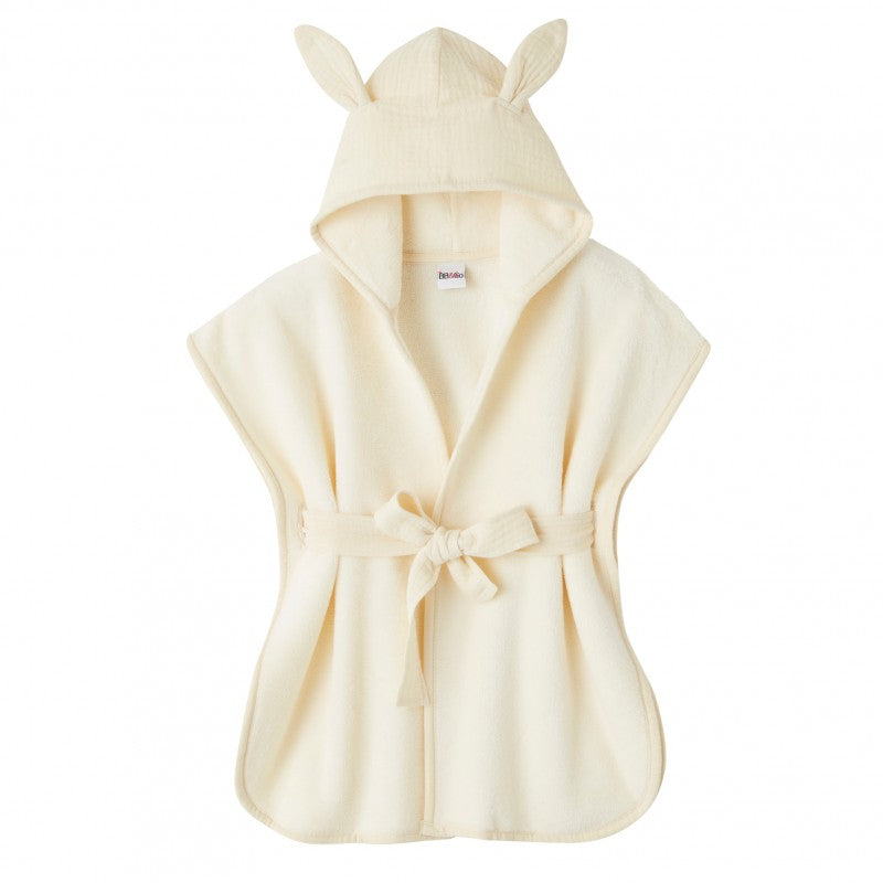 Peignoir bambou et gaze de coton - Mousse de lait