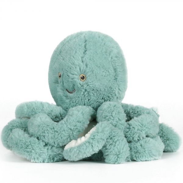 Peluche ultra douce poulpe 38 cm – Bleu céladon
