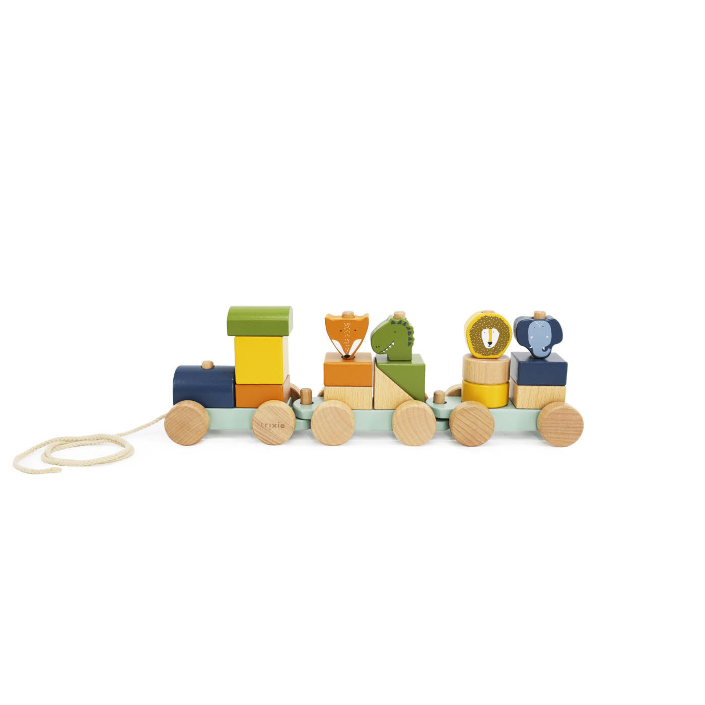 Train animal en bois