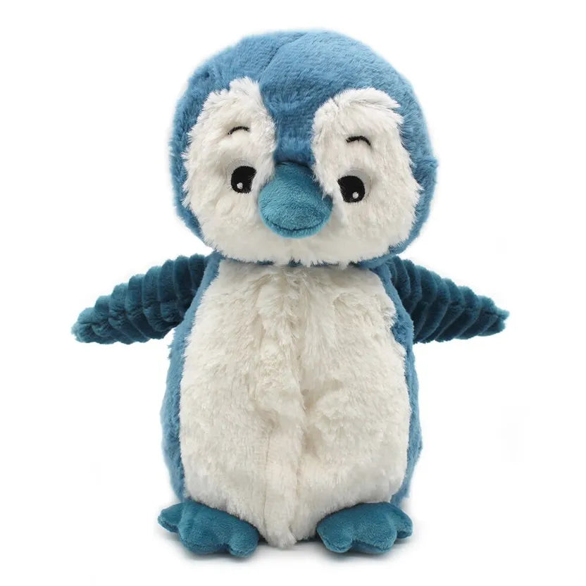 LES PTIPOTOS - PELUCHE IGLOU LE PINGOUIN MAMAN ET BEBE BLEU - 25CM