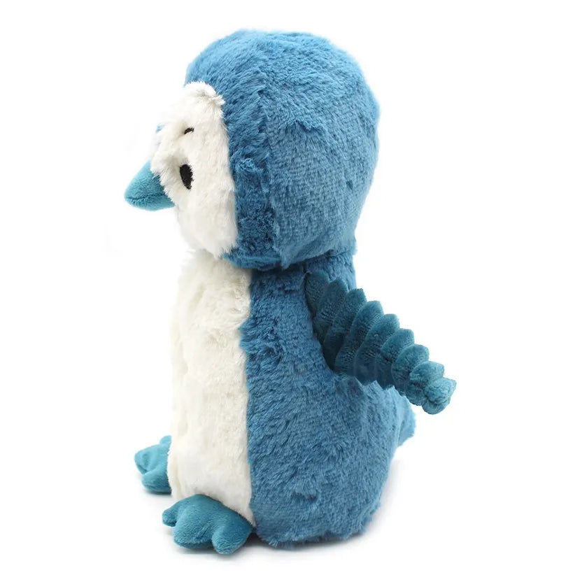 LES PTIPOTOS - PELUCHE IGLOU LE PINGOUIN MAMAN ET BEBE BLEU - 25CM