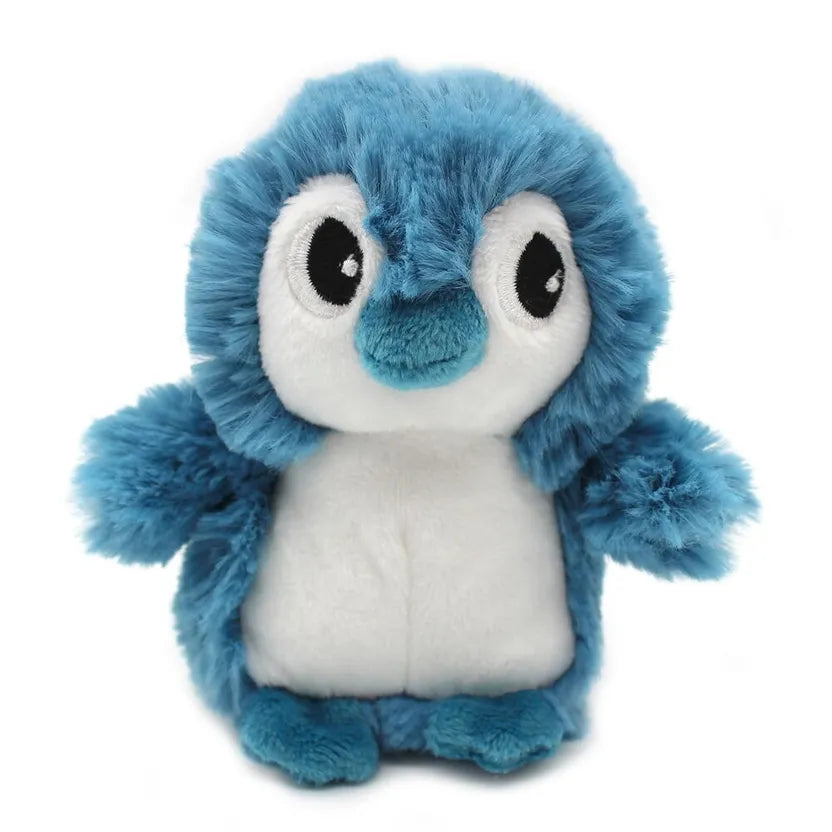 LES PTIPOTOS - PELUCHE IGLOU LE PINGOUIN MAMAN ET BEBE BLEU - 25CM