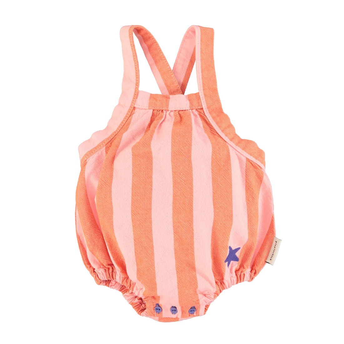 Baby romper - Orange & pink stripes - 18M