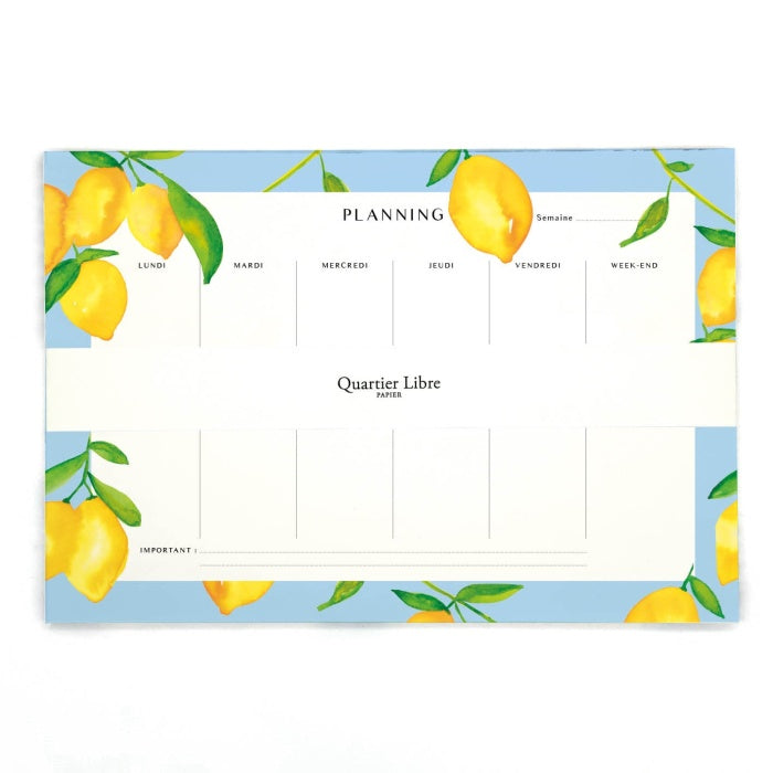 Planning Citrons Quartier Libre