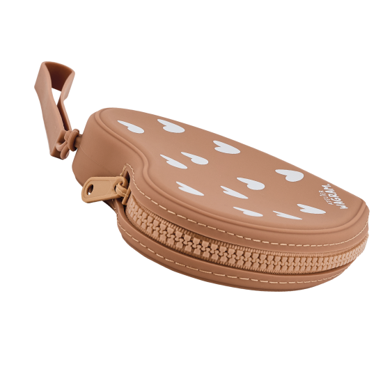 Pochette coeur en silicone - Caramel