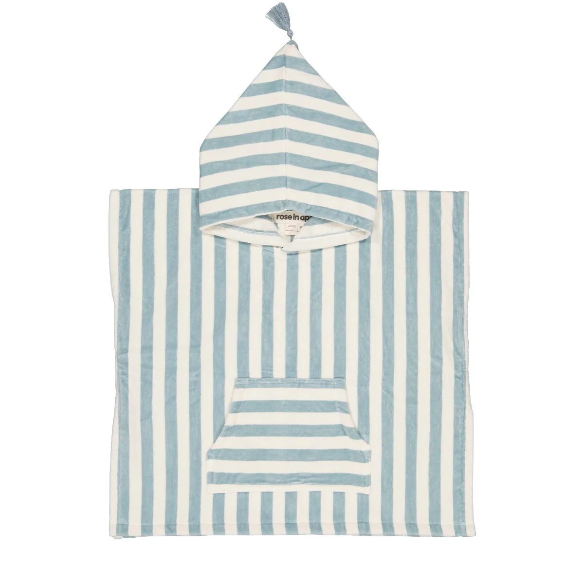 Poncho de bain Suzon - Rayures Blue cloud 4-6 ans