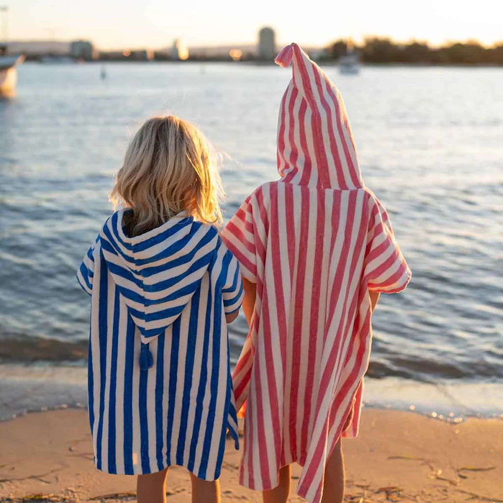Poncho de bain Suzon - Rayures Strawberry 4-6 ans