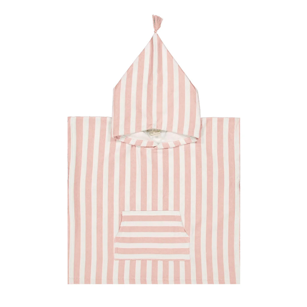 Poncho de bain Suzon Rayures light pink 1-3 ans