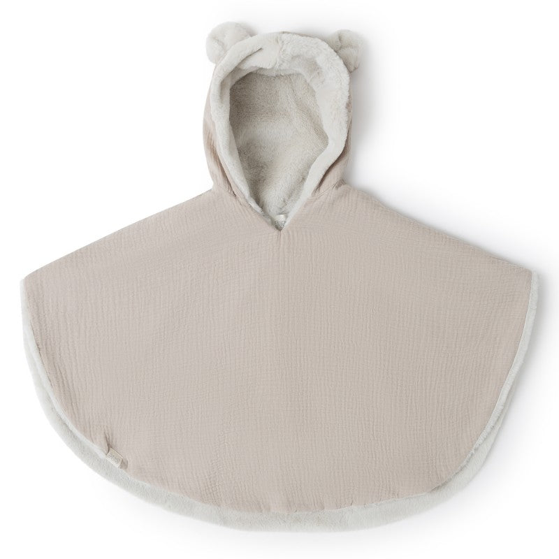 Poncho polair teddy latte powder