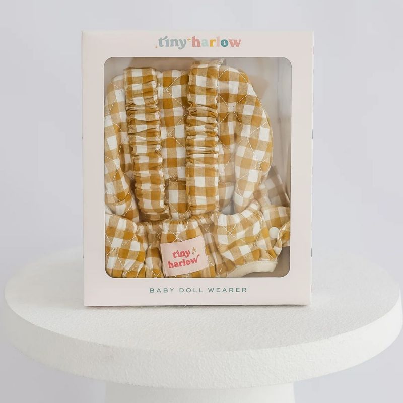 Porte-bébé poupée - Vichy Camel - Tiny Harlow