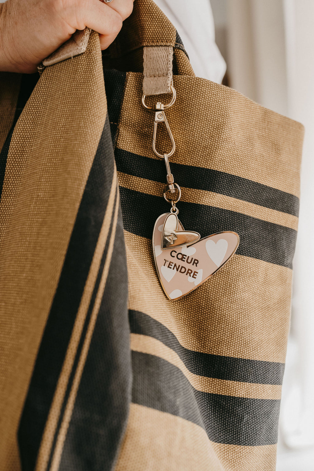 Porte clé émaillé cœur - Tendre